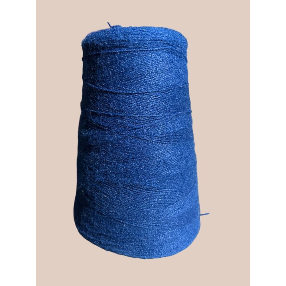 Acrylic Lace Weight Blue Yarn‎ Cone 296 g .09 G / yd